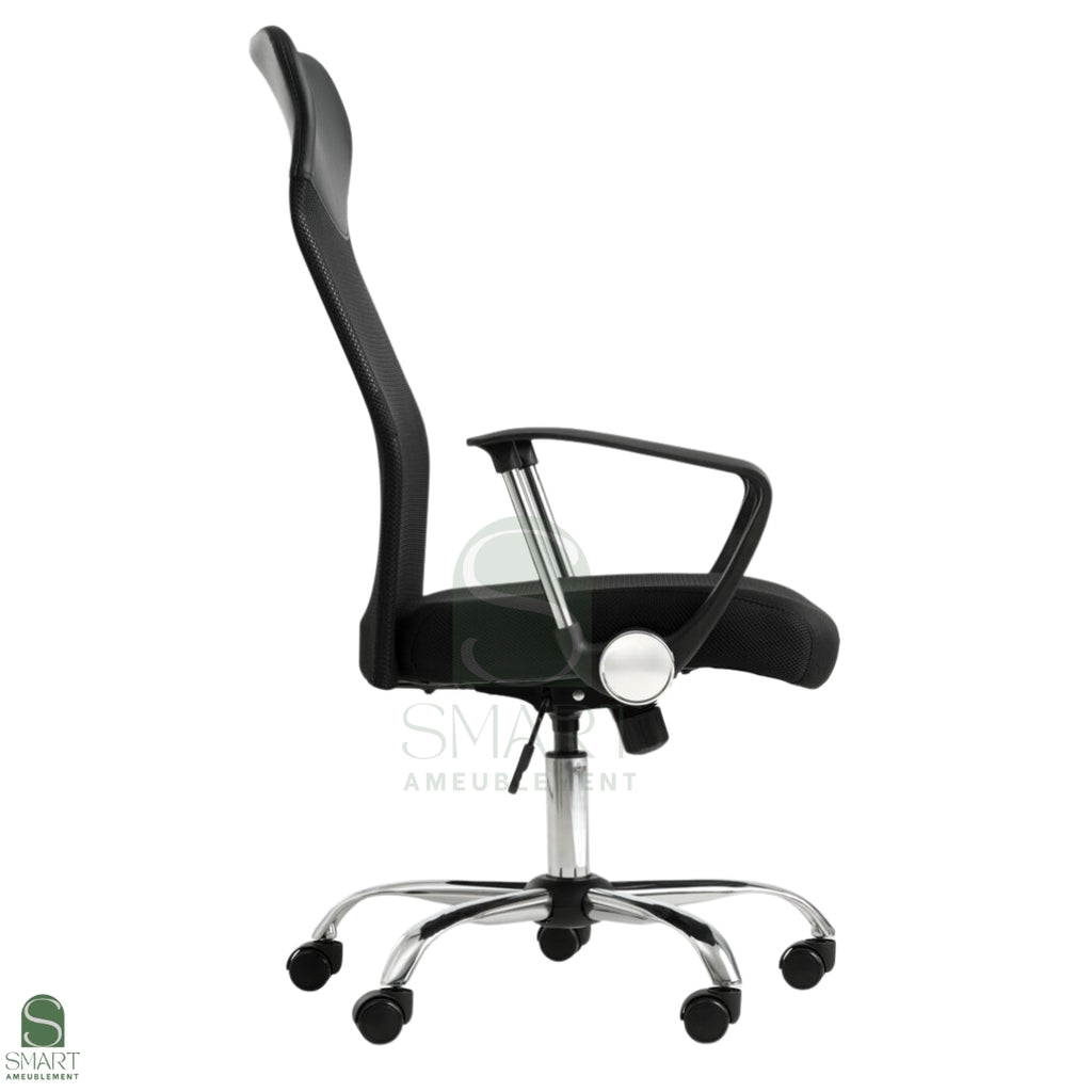 SELVIO – Fauteuil Président Ergonomique à Dossier Haut en Maille Respirante