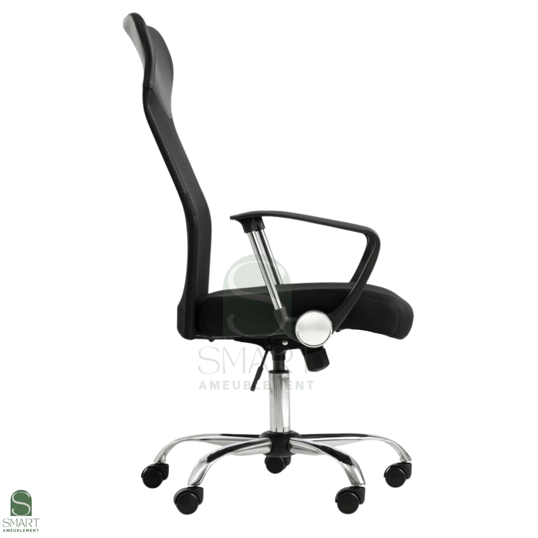 SELVIO – Fauteuil Président Ergonomique à Dossier Haut en Maille Respirante