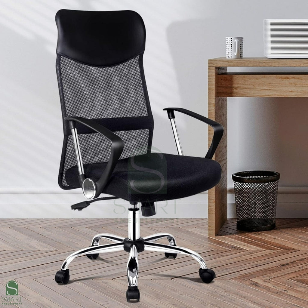 SELVIO – Fauteuil Président Ergonomique à Dossier Haut en Maille Respirante